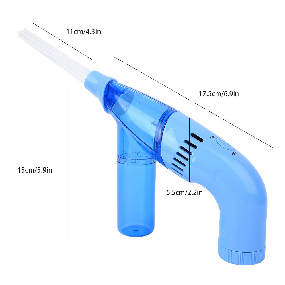 Handheld Air Duster and Vacuum Cleaner - Blue Wet/Dry Vacuum for Windows, Sofas, Corners & Door Cracks | Portable Cleaning Tool for Home, Car & Office Use