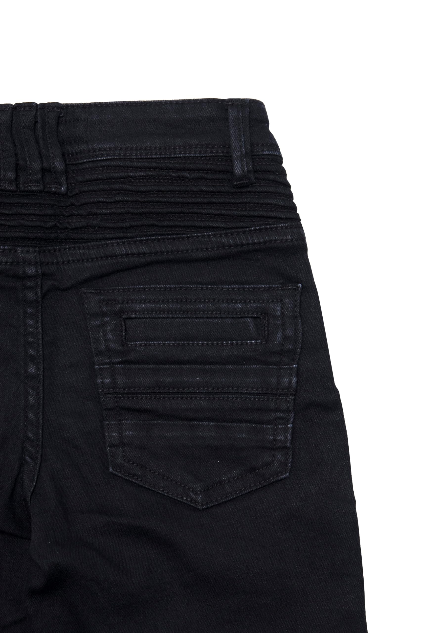 X-Ray Boys' Distressed Denim Shorts - Stretch Elastic Waist Ripped Biker Moto Style for Toddlers | Perfect for Summer Playdates & Outdoor Adventures