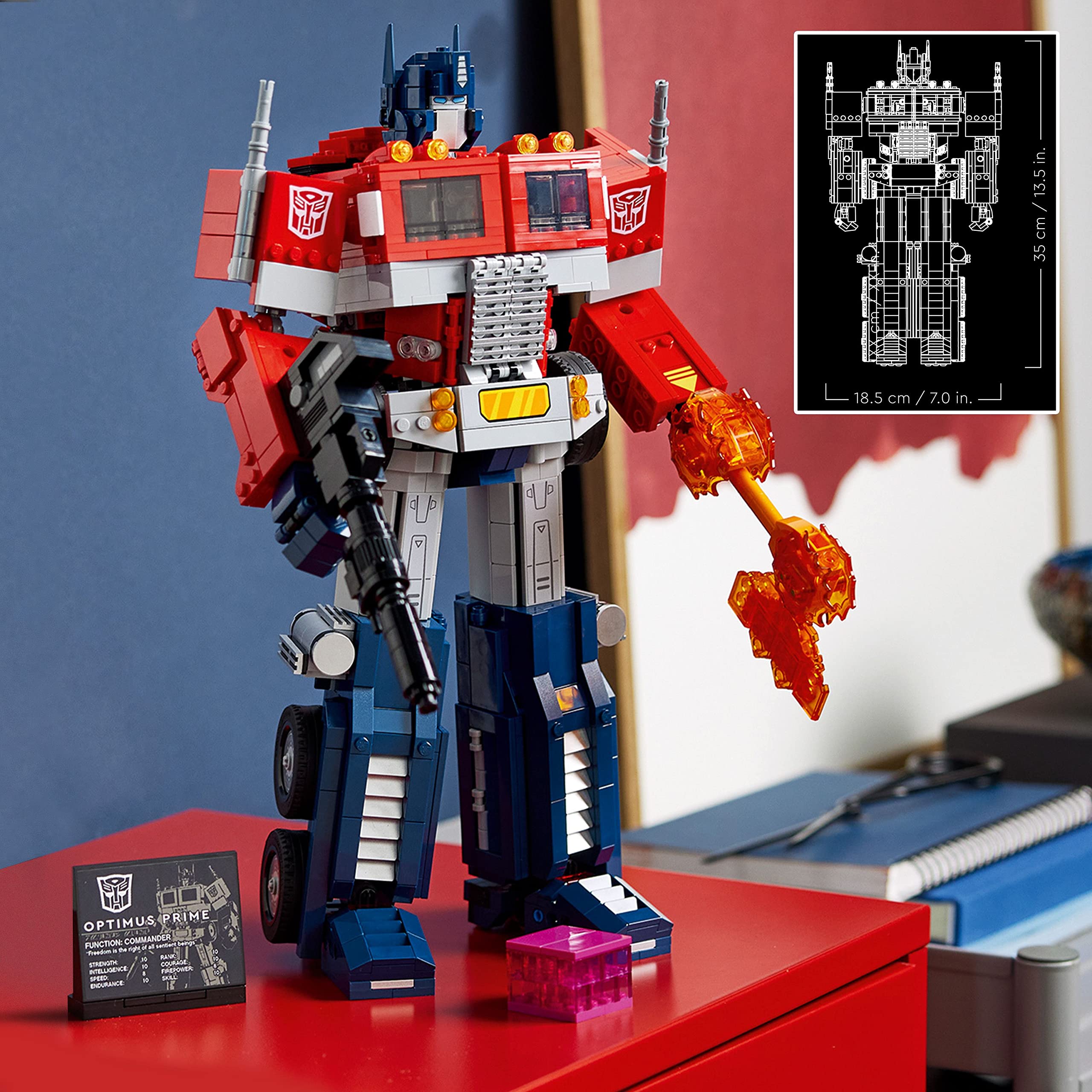 LEGO Icons Optimers Prime 10302 Transformers Building Set - Collectible 2-in-1 Robot & Truck Model Kit for Adults | Perfect for Display, Play & Gift | Home Decor, Office Display & Fan Collection