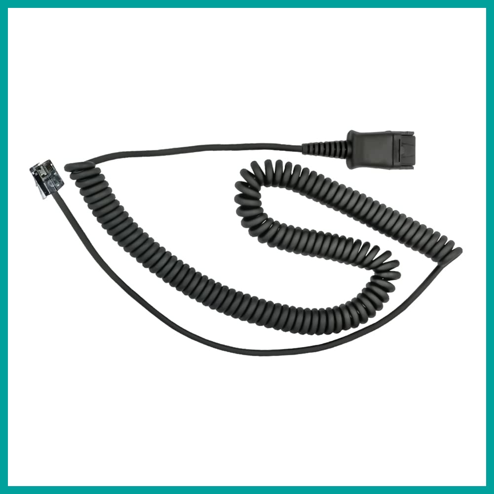 RJ9 NC Mono Office Phone Headset - Compatible with Aastra, Nortel, Digium, Polycom, ShoreTel, NEC & AltiGen Phones - Includes 3.5mm Adapter - Noise Cancelling for Clear Calls - Perfect for Home Office, Call Centers & Business Communications