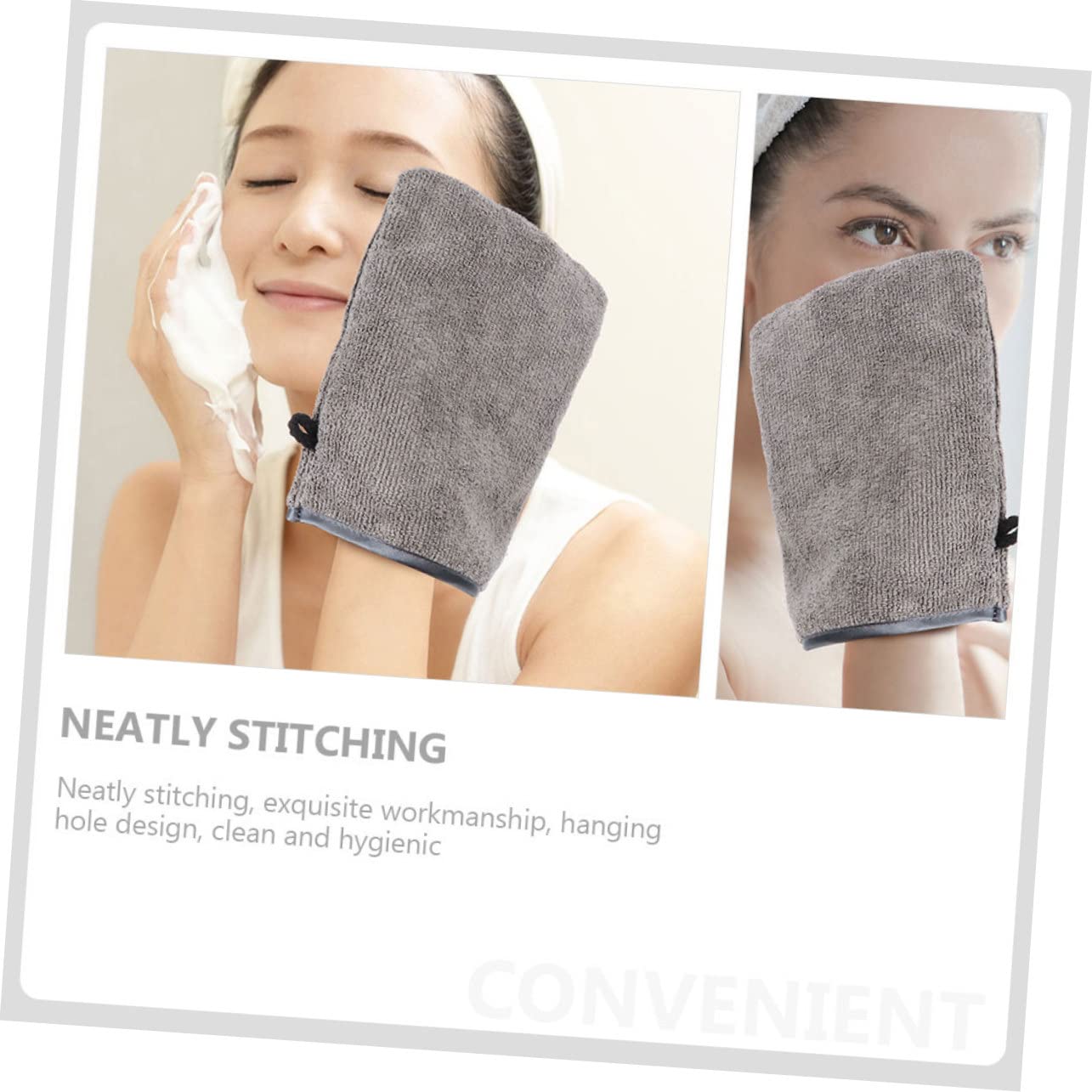 Soft Face Mitts for Makeup Removal & Facial Cleansing | Gentle Exfoliating Gloves for Skincare Routine | Perfect for Spa, Travel & Daily Use