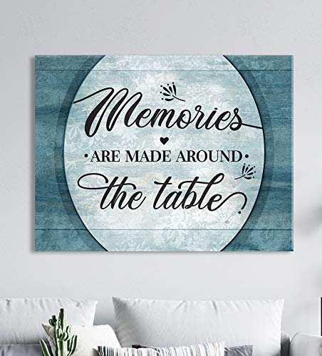 Modern Framed Wall Art for Kitchen & Dining Room - Teal Home Decor Sign | Perfect for Farmhouse, Rustic & Contemporary Interior Design Styles