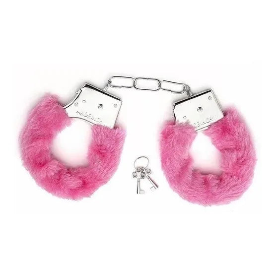 Soft Pink Handcuffs - Fluffy Plush Handcuffs for Couples, Role Play, BDSM, and Fun - Perfect for Valentine's Day, Bachelorette Parties, and Romantic Gifts