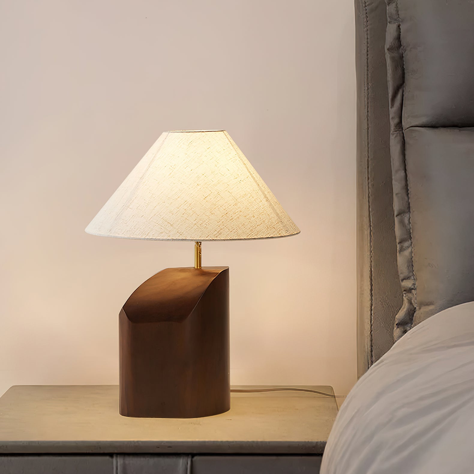 Arouca Modern Table Lamp - Stylish LED Bedside Night Light for Living Room, Bedroom & Office - Warm White & Cool White Dimmable Lighting