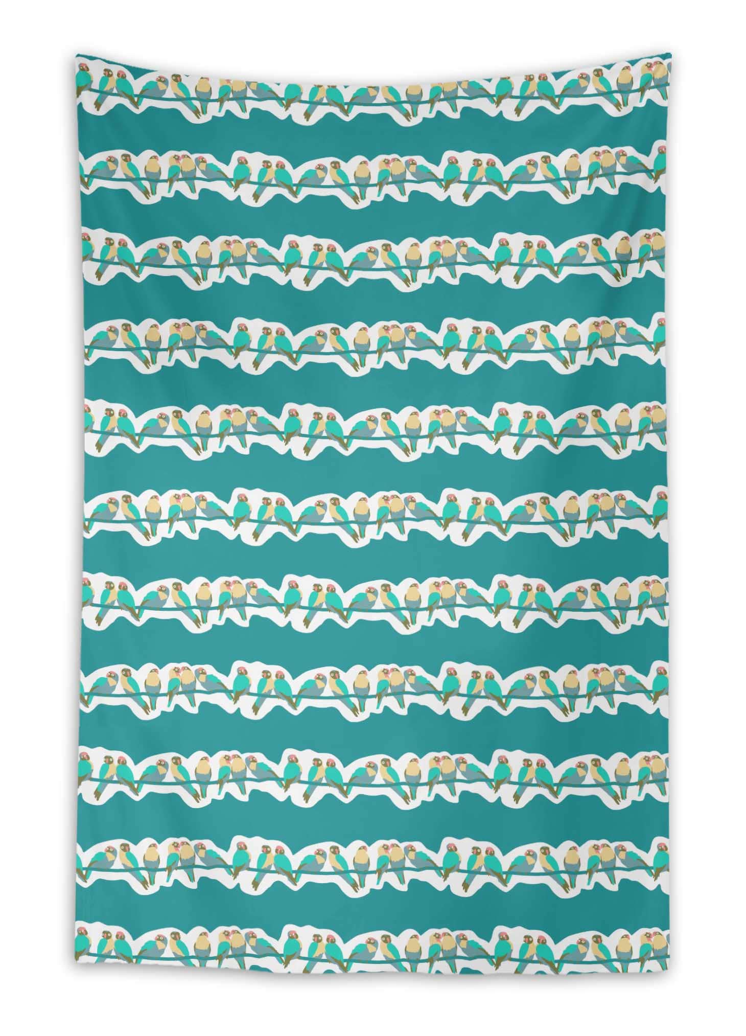 Green Macaw Parrot Wall Tapestry - 58 x 80 Inches Tropical Bird Home Decor for Bedroom, Living Room & Dorm | Vibrant Boho Throw Blanket for Jungle Theme Decorations