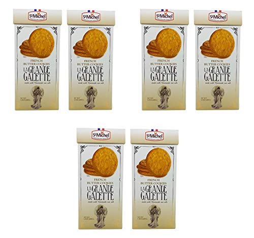 Premium French Butter Cookies - St Michel La Grande Galette Biscuits 1.3 LB (Pack of 2 or 3) | Authentic Breton Shortbread | Perfect for Tea Time, Gifts & Holiday Desserts