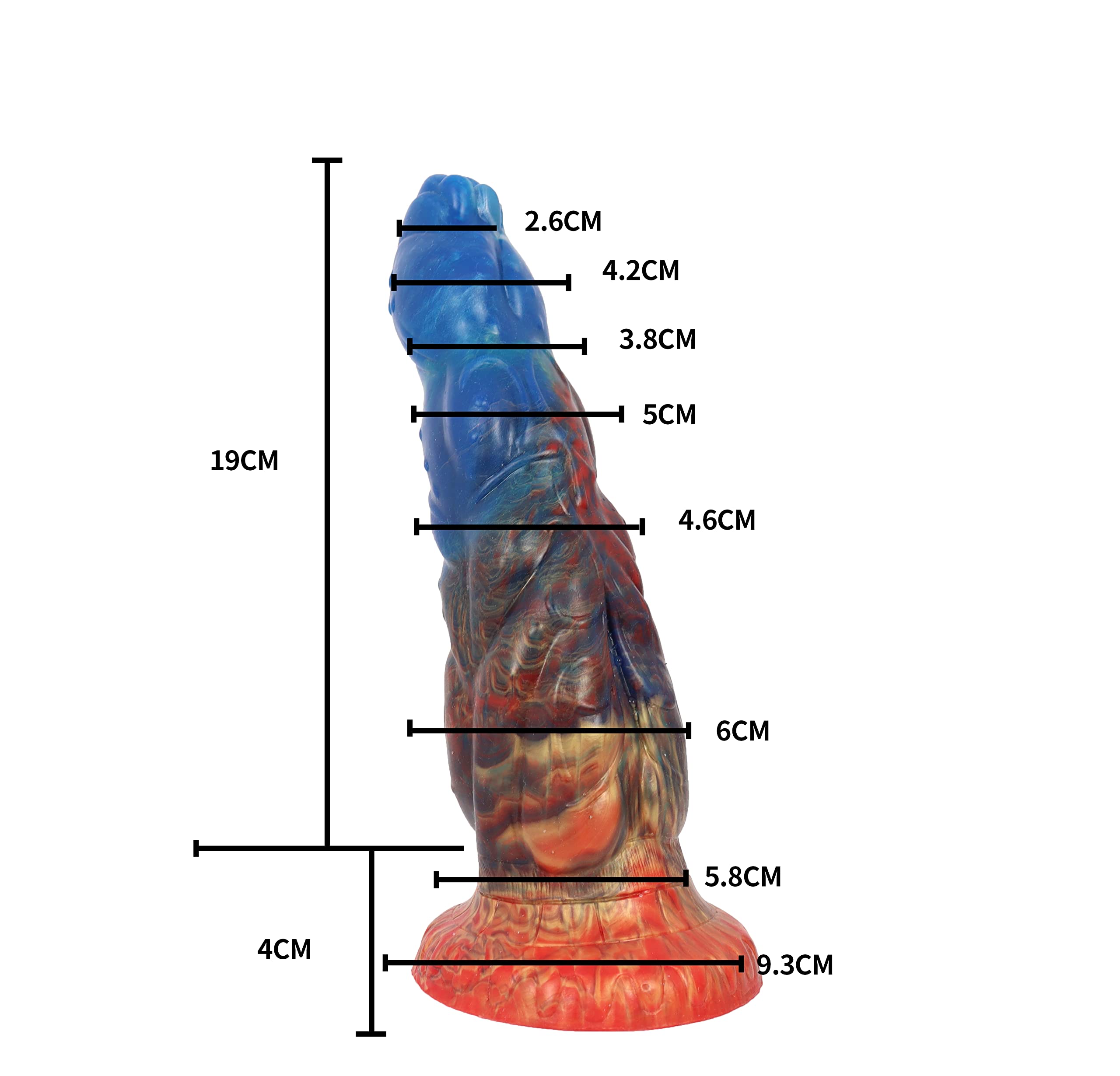 BeHorny Liquid Silicone Dildo - Realistic Alien/Fido Design with Strong Suction Cup | Adult Sex Toy for Couples & Solo Play | Perfect for BDSM, Roleplay & Bedroom Fun