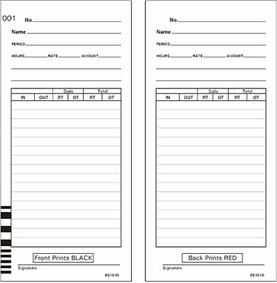Acroprint ES1000 Time Cards (500 Count) - Form ES1010 | Compatible with ES1000 Time Clock | Perfect for Employee Time Tracking & Payroll Management