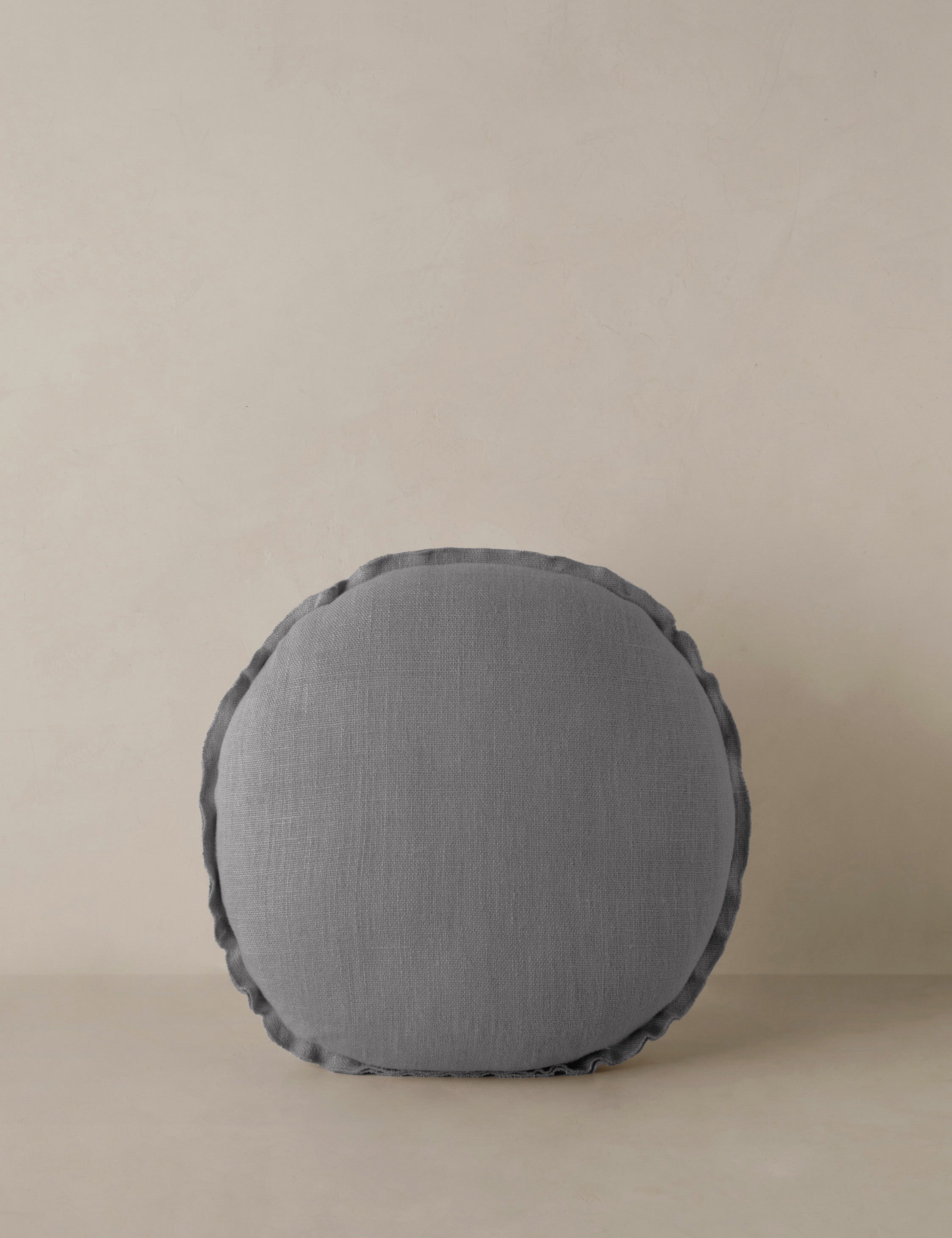 Premium Arlo Linen Round Pillow - Soft & Breathable Decorative Throw Pillow for Sofa, Bed, Nursery - Home Decor & Cozy Living Room Accessory