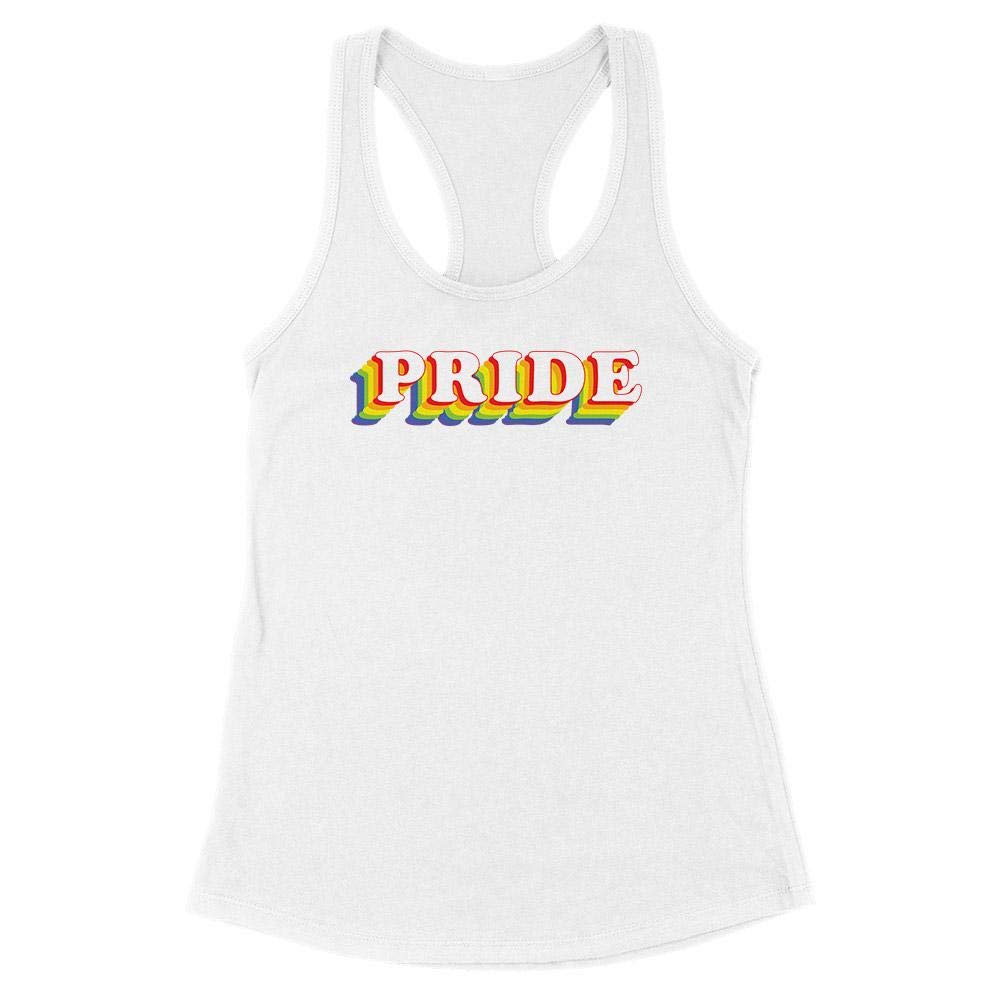 Pride Rainbow Tank Top for Women - Fitted Racerback LGBTQ+ Apparel - Perfect for Pride Parades, Festivals & Summer Outfits