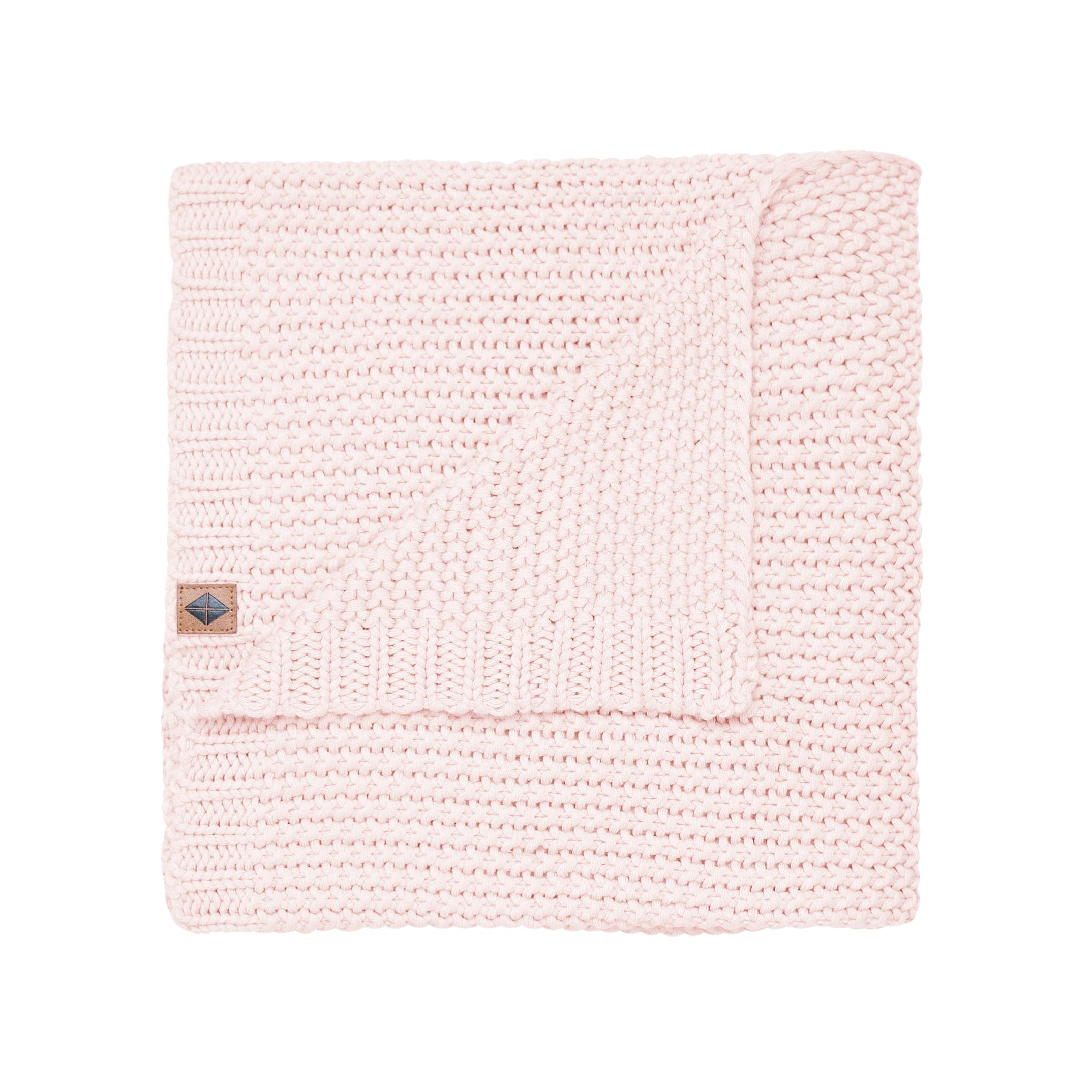Soft Chunky Knit Baby Blanket - Blush Pink Cozy Knitted Throw for Newborns & Toddlers - Perfect for Nursery, Stroller, and Cuddle Time