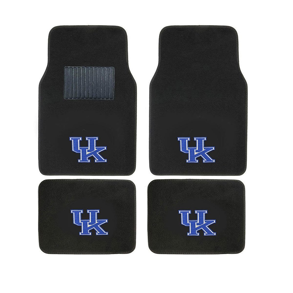 Kentucky Wildcats Embroidered Logo Carpet Floor Mat and Rally Seat Covers Set - Perfect for Game Day, Tailgating, and Home Decor