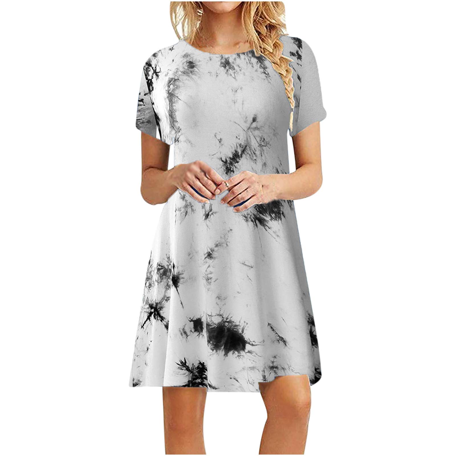 Women's Floral Short Sleeve Party Dress - Casual Summer Dress with Print for Ladies 2022 | Perfect for Beach Vacations, Garden Parties & Date Nights