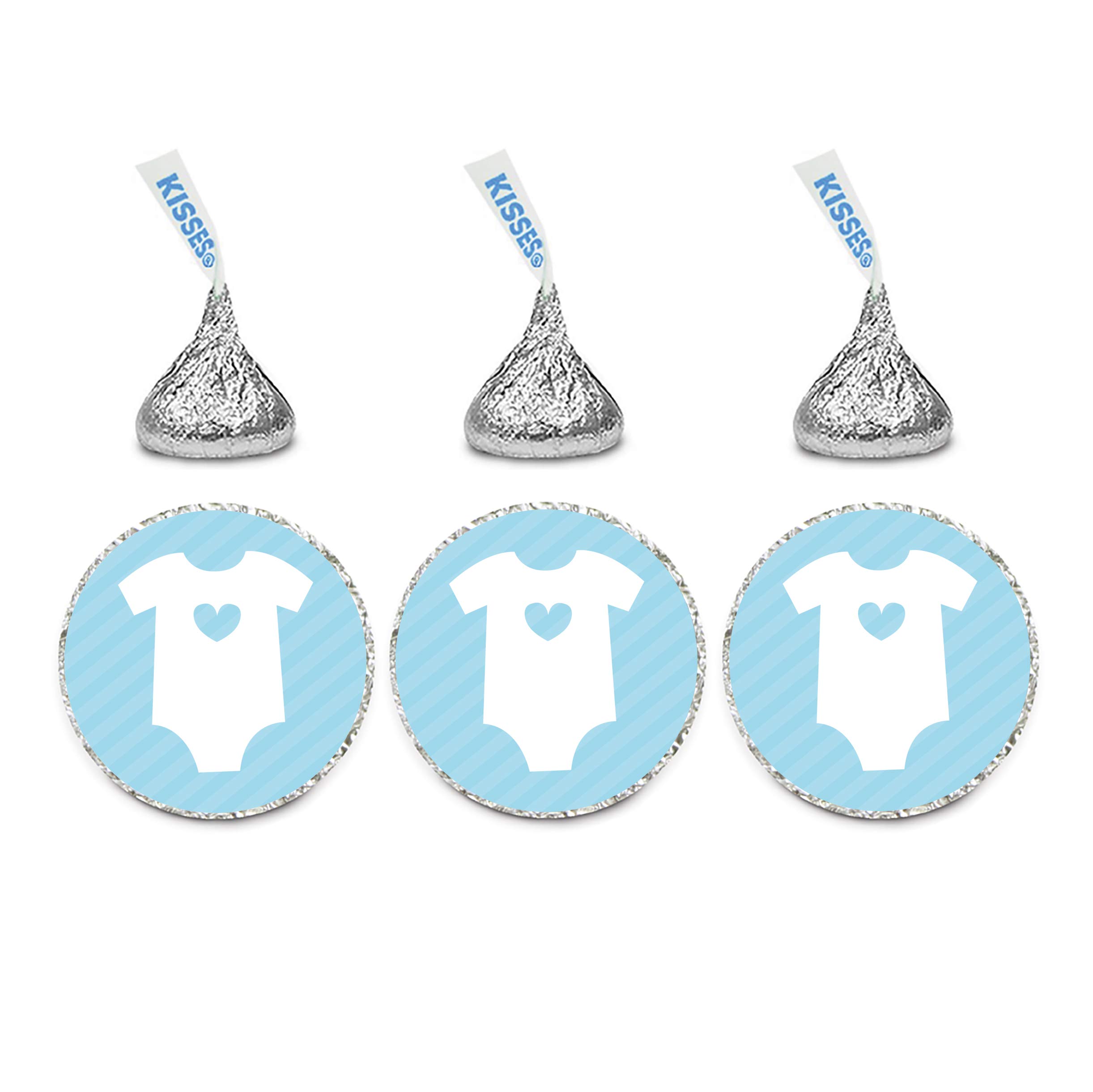 Andaz Press Chocolate Stickers 216-Pack for Baby Showers & Party Favors