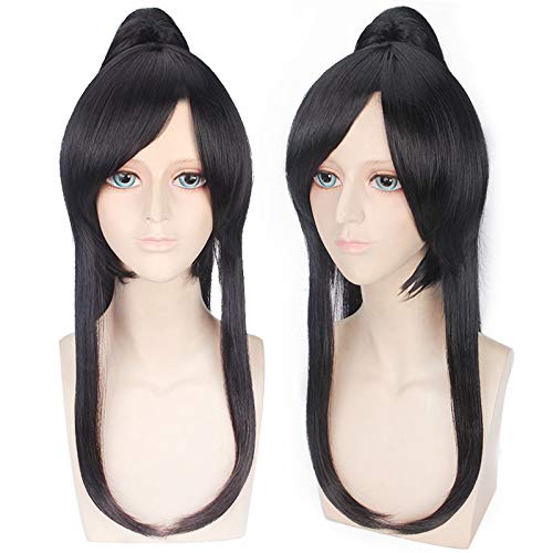 Kanda Yu Cosplay Wig - Ashura Black Ponytail Anime Wig for Boys | Fashionable Daily Use & Exorcism Costume Accessory | Perfect for Cosplay Events, Halloween, and Anime Conventions