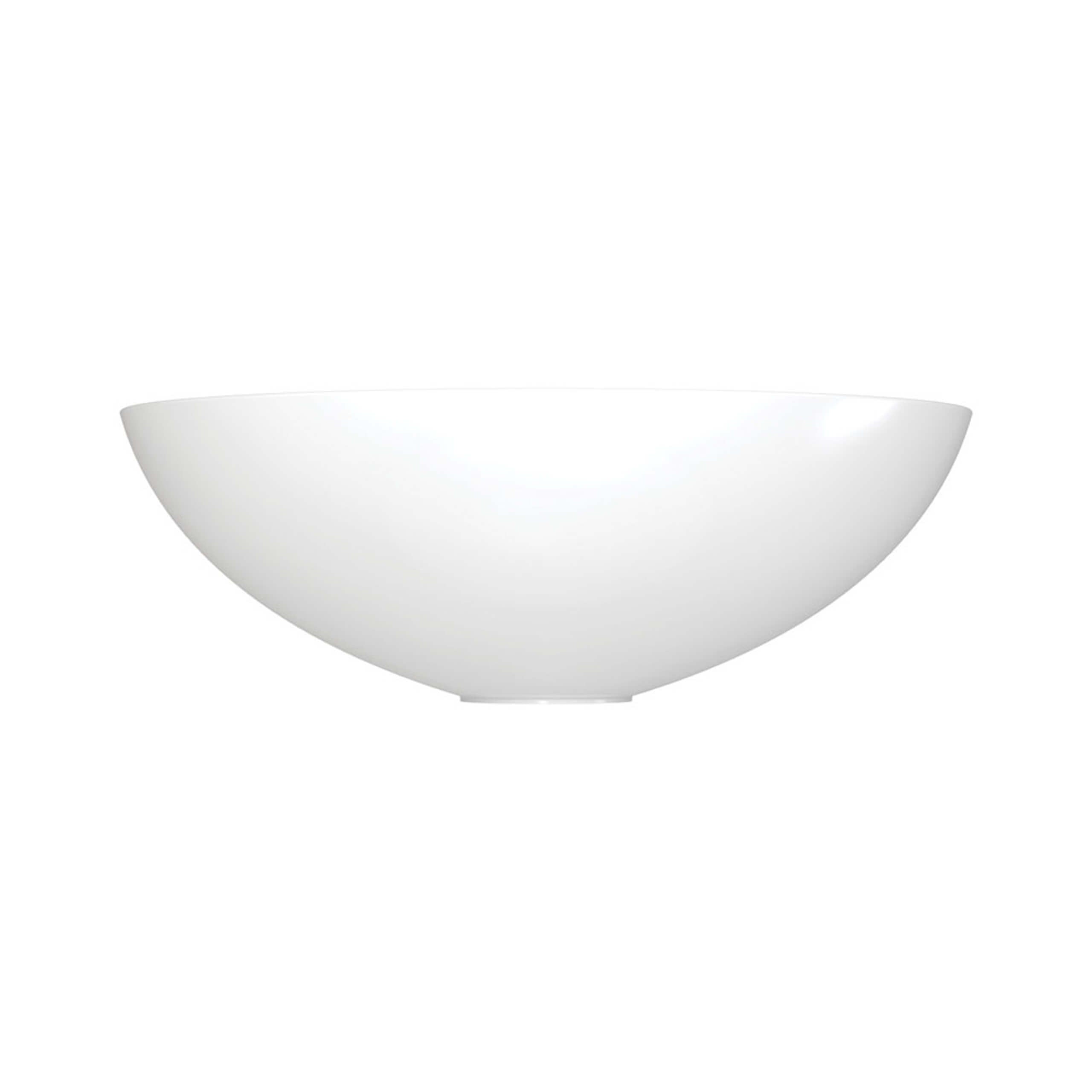Fienza Aluca Slim Edge Ceramic Above Counter Bathroom Sink 400x140mm Gloss White - Perfect for Modern Vanities and Small Bathroom Spaces
