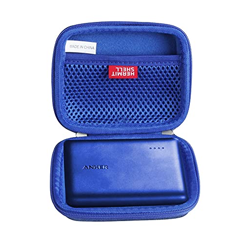 Anker PowerCore 13000 Portable Charger Case - Hard EVA Travel Protection for 13000mAh Power Bank | Compact 2-Port Fast Charging for iPhone, Samsung & Android | Perfect for Travel, Camping & Emergency Backup (Blue)