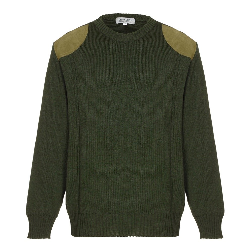 Lona Scott Men's 100% Wool Hunting Country Sweater - Warm & Durable Outdoor Pullover for Hunting, Camping & Winter Adventures