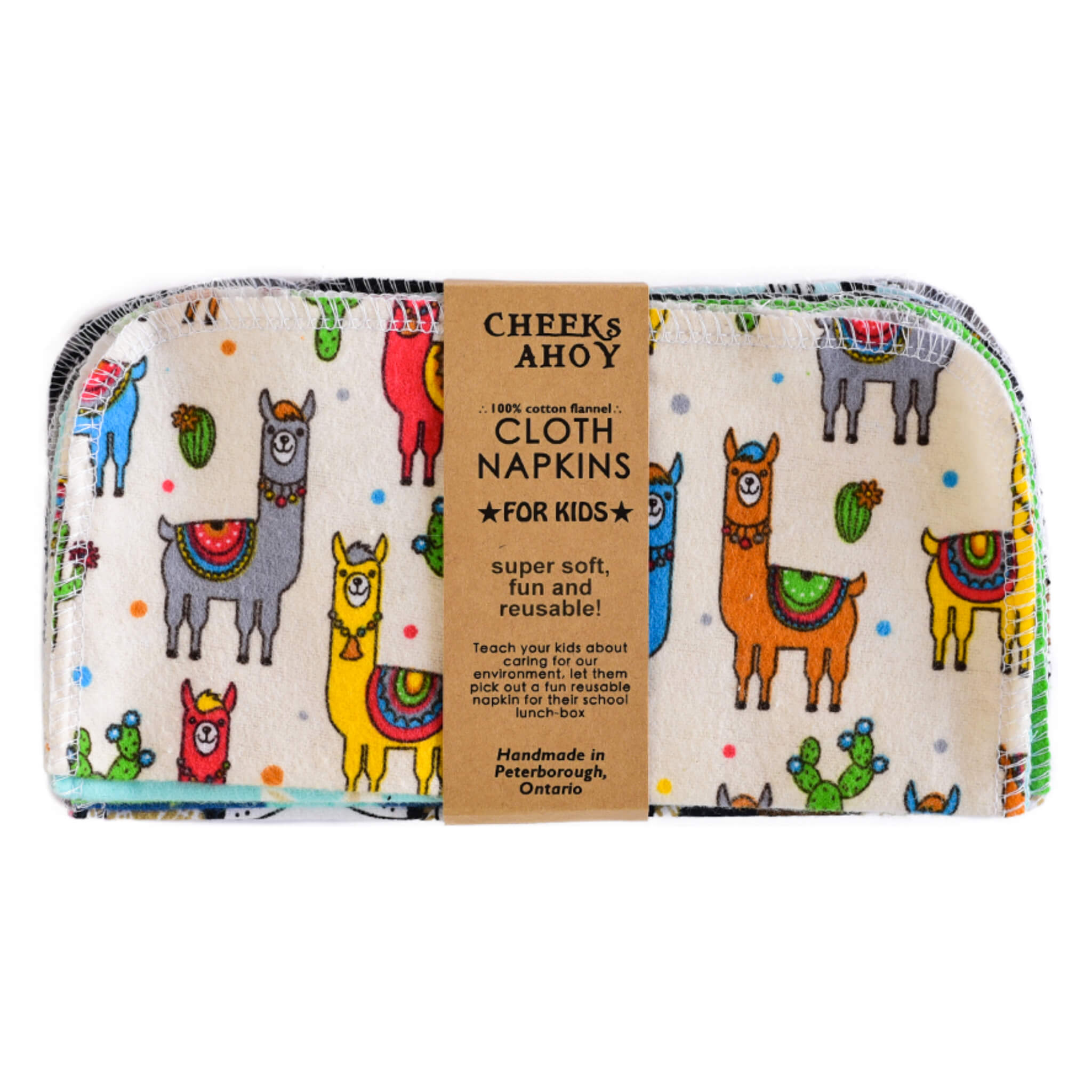 Premium Cotton Kids Cloth Napkins - Soft & Absorbent for Mealtime, School Lunches & Family Gatherings - 12-Pack Reusable Eco-Friendly Napkins for Children