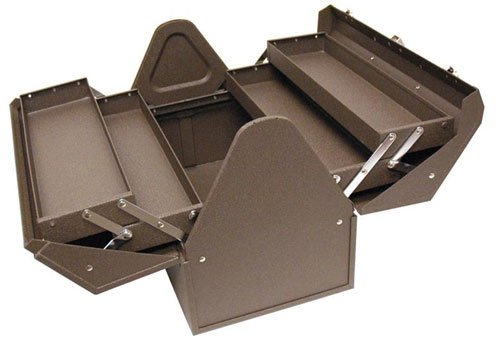18 Inch Heavy Duty Cantilever Steel Toolbox - Durable & Portable for Mechanics, Contractors & DIY Enthusiasts - Perfect for Garage, Workshop & Job Site Organization