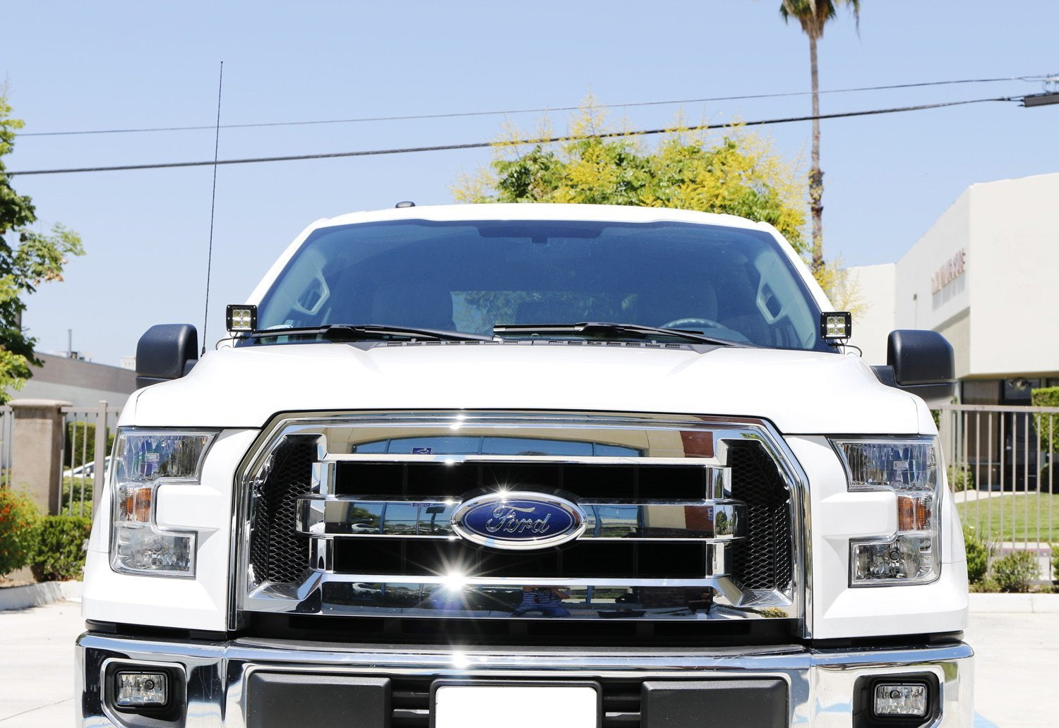 40W CREE LED Pods with A-Pillar Brackets & Wiring Kit for 2015-2020 Ford F150, 2017+ F250 F350 Super Duty - Off-Road Lighting for Night Driving & Truck Accessories