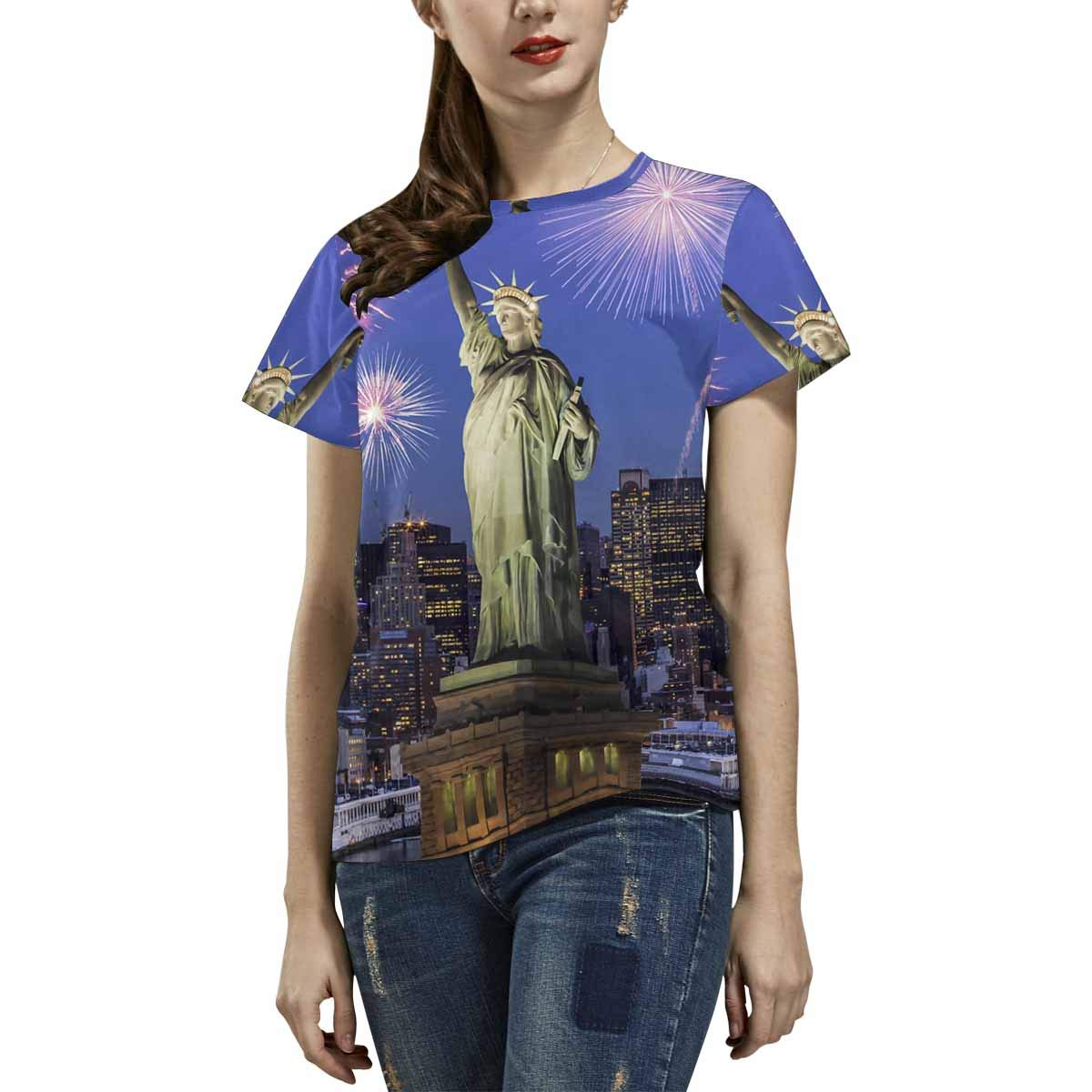 Custom London City Firework Classic Short-Sleeve All Over Print Women's T-Shirt | Trendy Graphic Tee for Casual Wear, Travel & Summer Outfits