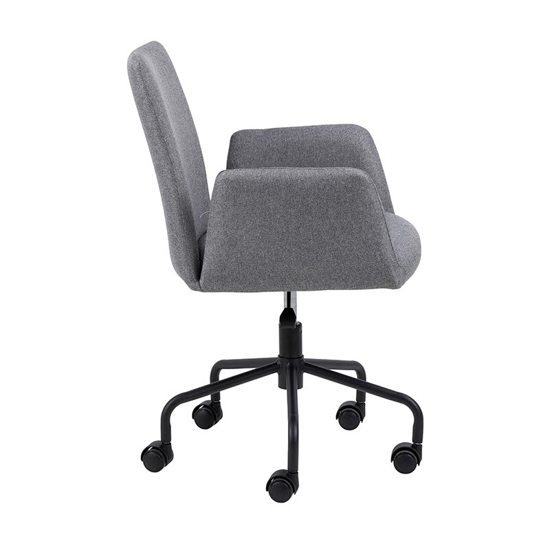 Ergonomic ISLA Office Chair - Light Grey & Black Mesh Back - Adjustable Height & Swivel - Perfect for Home Office, Gaming & Workspaces