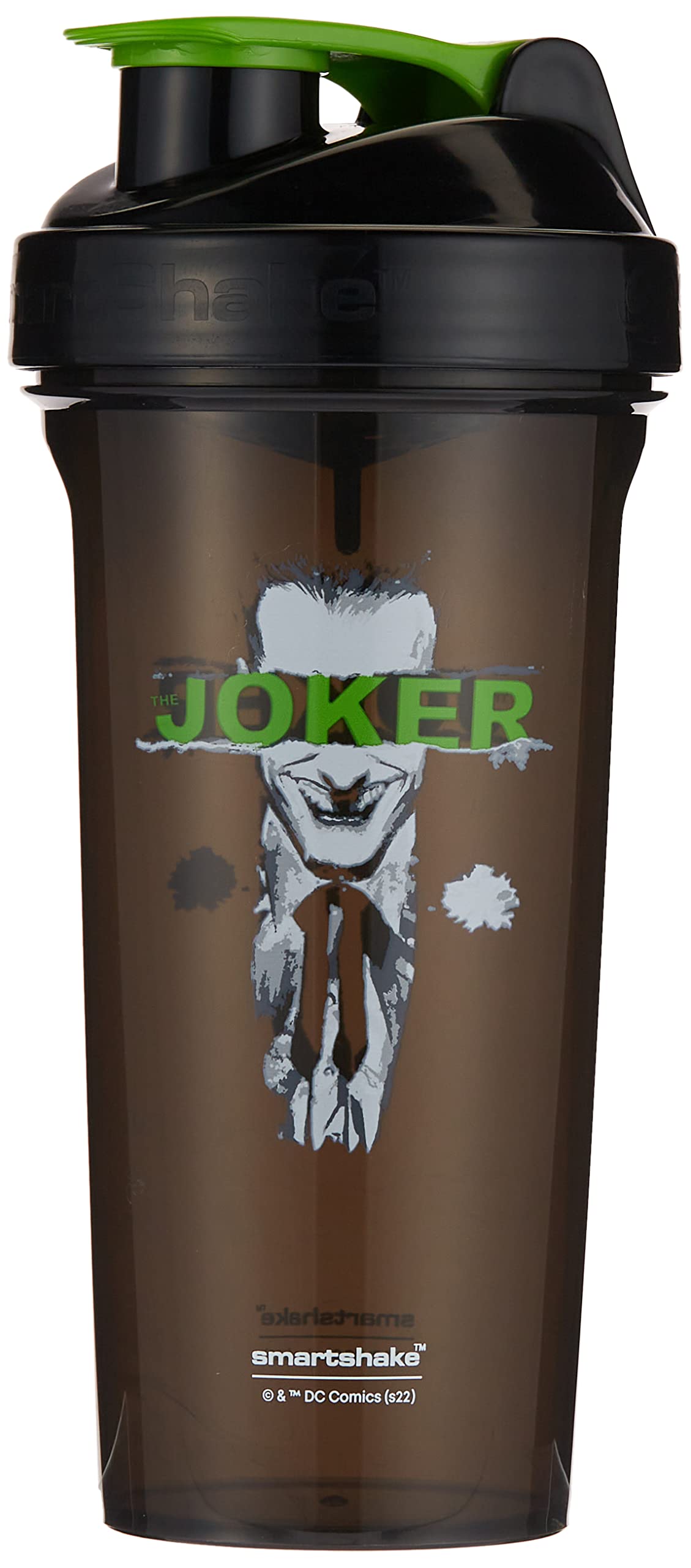 Smartshake Lite The Joker Protein Shaker Bottle 800ml - BPA Free Leakproof Gym Bottle for Protein Powder & Supplements | DC Comics Batman Joker Merchandise Gift | Perfect for Workouts, Bodybuilding & Sports Nutrition