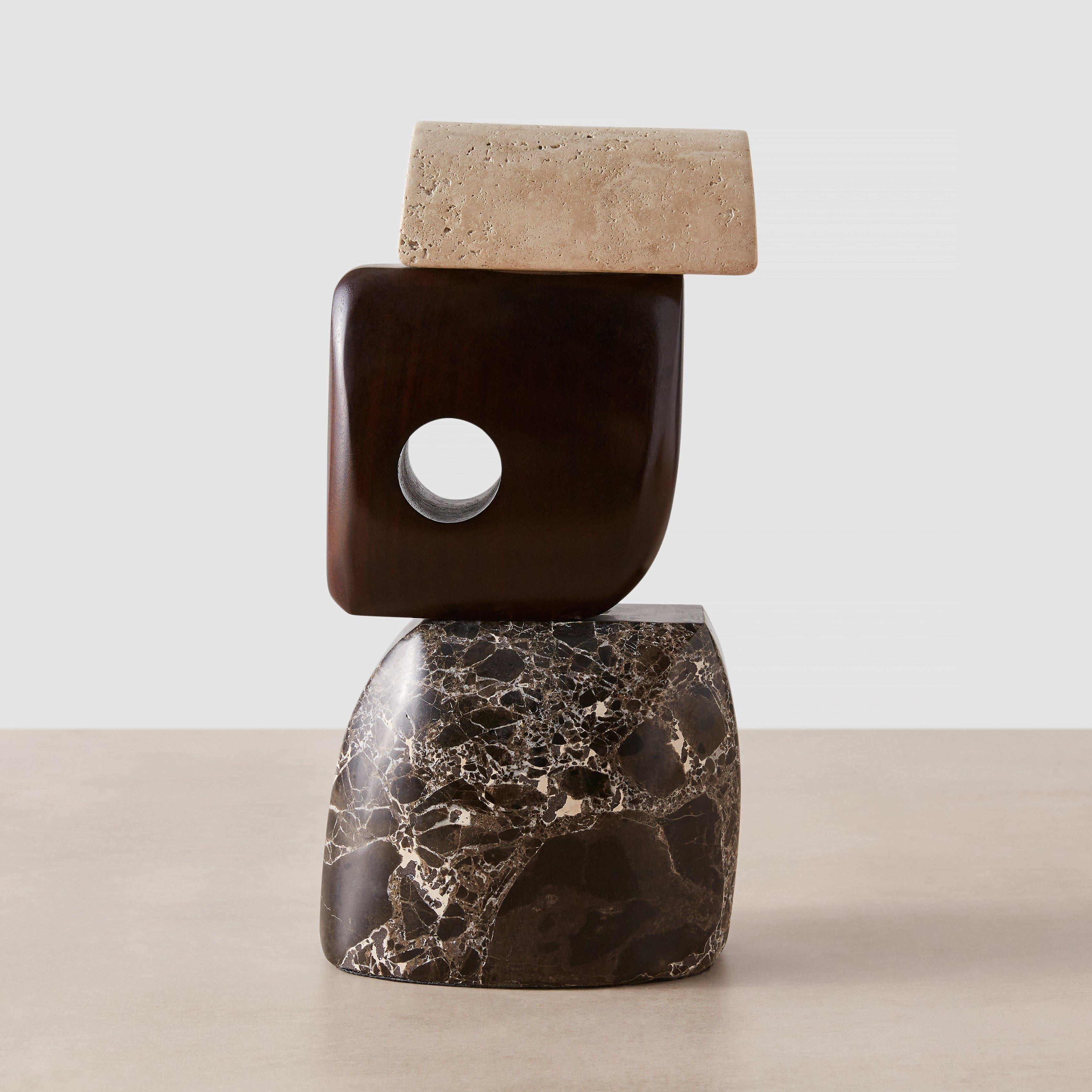 Handcrafted Hari Stone and Wood Sculpture - Unique Home Decor for Living Room, Office & Garden - Perfect Gift for Art Lovers