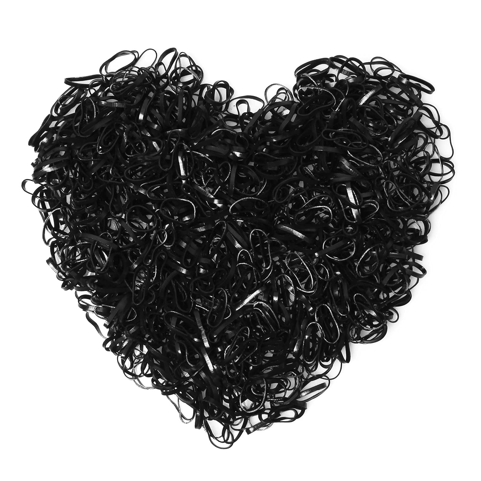 Cooetr 1000 Mini Hair Bands - Soft Black Elastic Rubber Bands for Kids Hair, Small Dreadlocks & Wedding Hairstyles - Perfect for School, Parties & Daily Styling