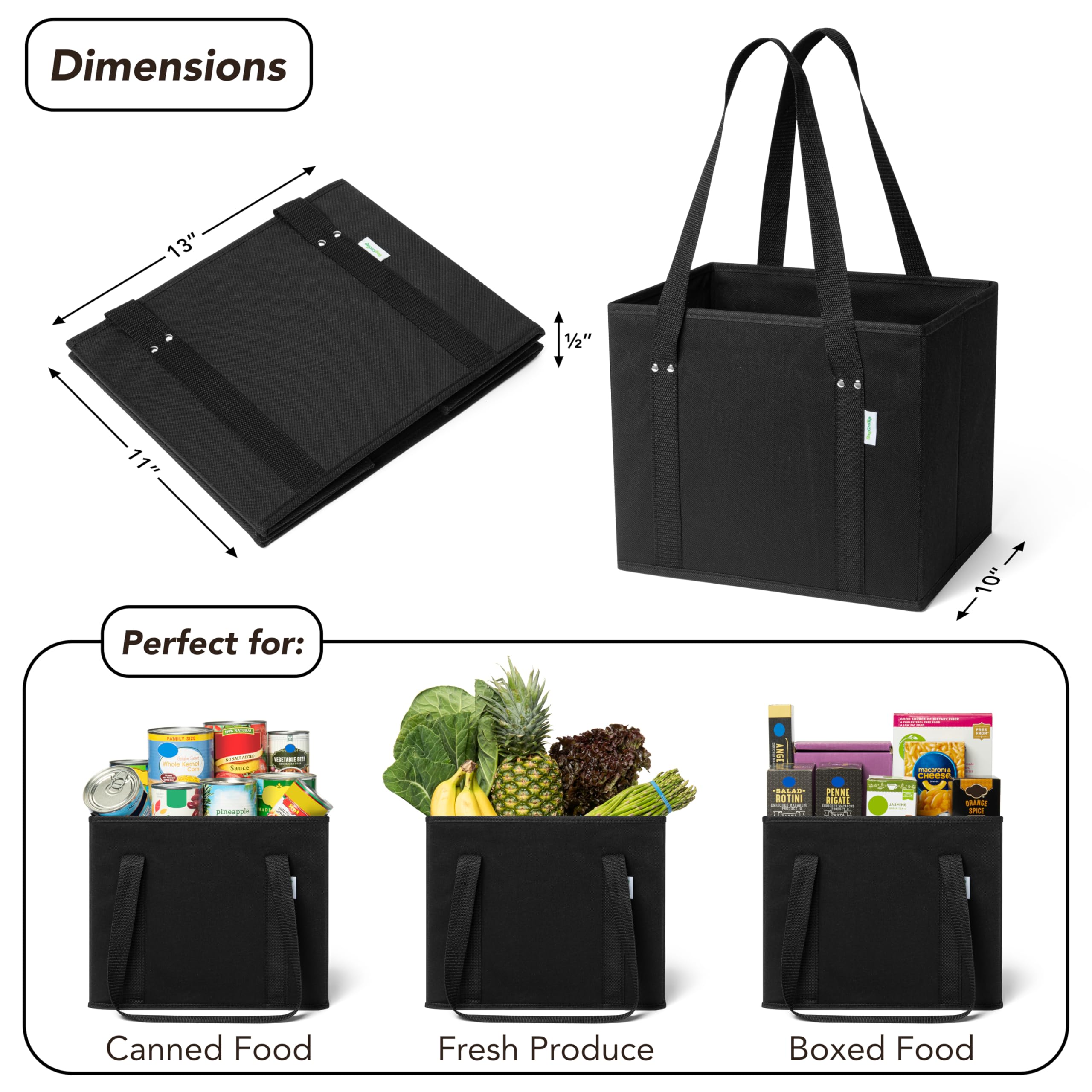 Eco-Friendly Reusable Grocery Bags & Shopping Totes - Durable Foldable Bags for Groceries, Shopping, Beach & Travel - Perfect for Sustainable Lifestyle & Zero Waste Living