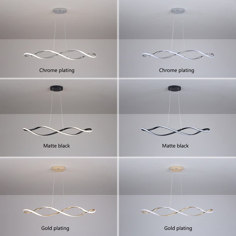 Twirl Chandelier - Elegant Kitchen Island Lighting Fixture for Modern Dining Rooms & Home Decor