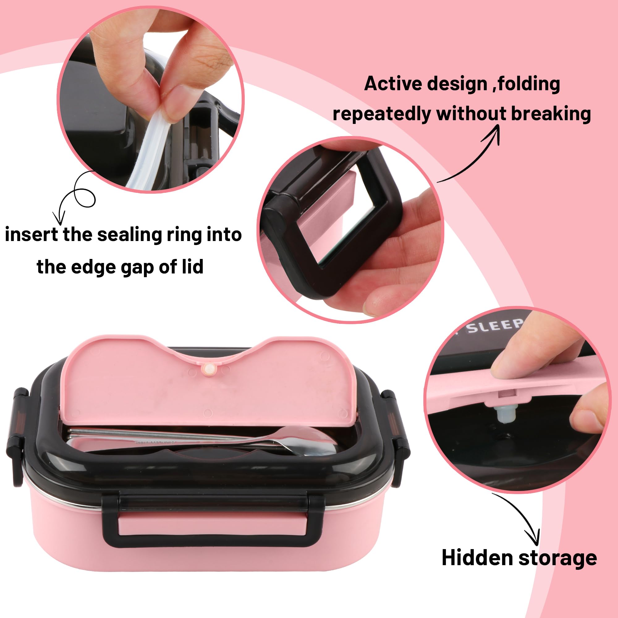 304 Stainless Steel Leakproof Lunch Box - Eco-Friendly Bento Food Storage Container for Adults, Men & Women | Ideal for Office, School, Picnics & Meal Prep