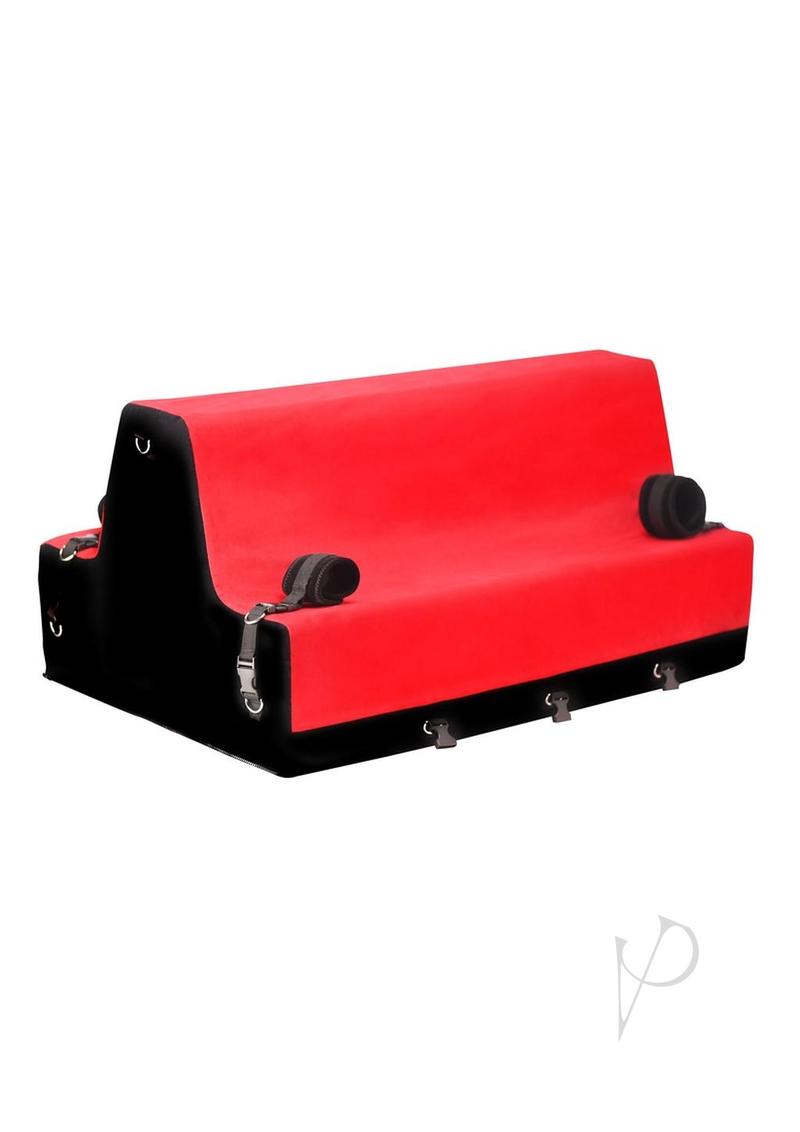 Premium Black & Red Bondage Bench for Couples - Bedroom Bliss Lover's BDSM Furniture for Spice Up Intimacy - Perfect for Adult Play, Master Bedroom Decor & Erotic Bondage Scenes