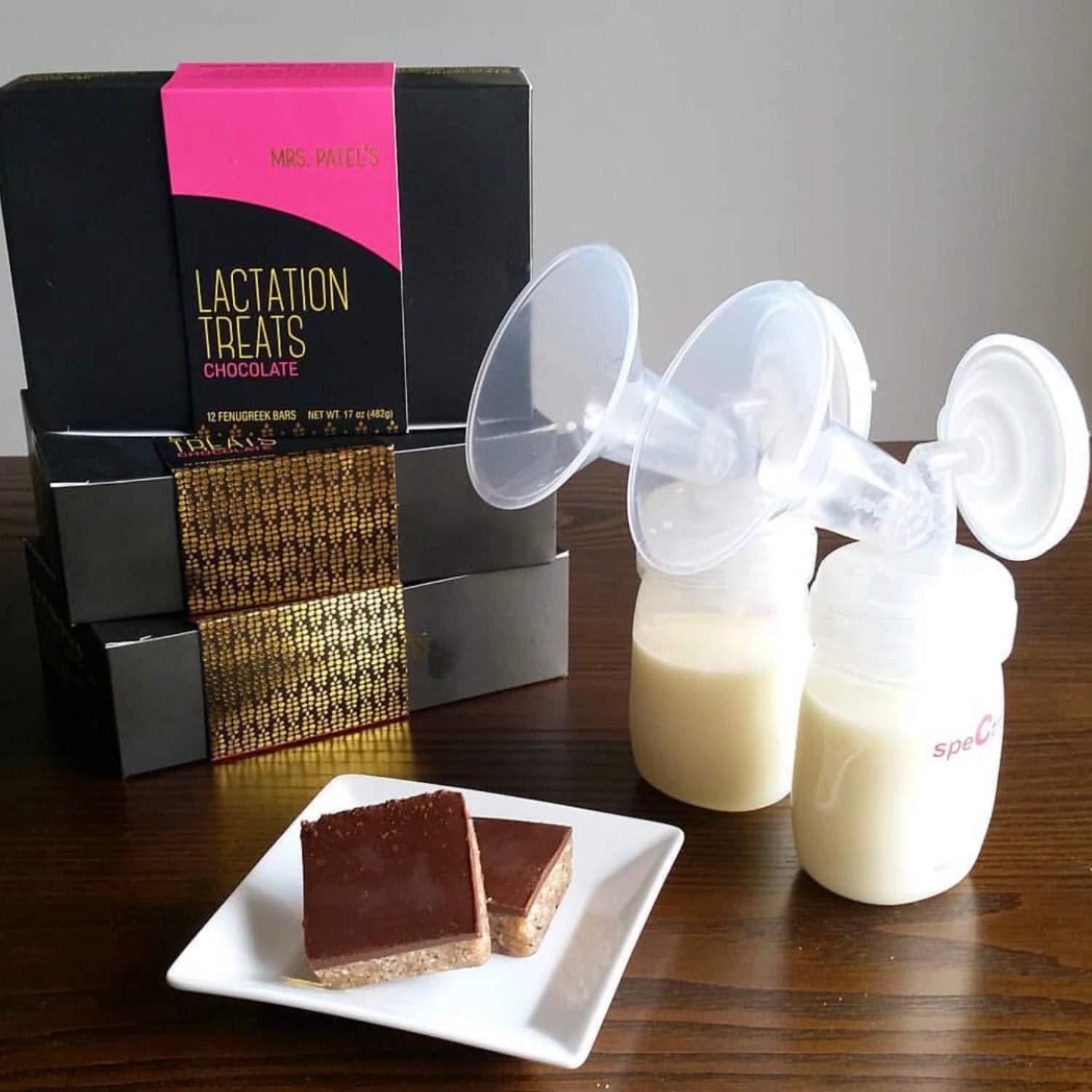 Mrs. Patel's Lactation Treats - Indian Spiced Lactation Bars with Dark Chocolate & Salted Caramel Whipped Base | Sweet & Salty Ayurvedic Snack with Fenugreek | Postpartum Nursing Support for New Moms (3 Pack) | Perfect for Breastfeeding Mothers & Postpartum Recovery