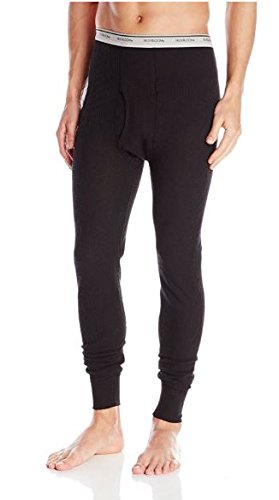Fruit of the Loom Men's Classic Midweight Waffle Thermal Underwear Pants (1-Pack & 2-Pack) - Warm Winter Base Layer for Outdoor Activities, Camping and Cold Weather Work