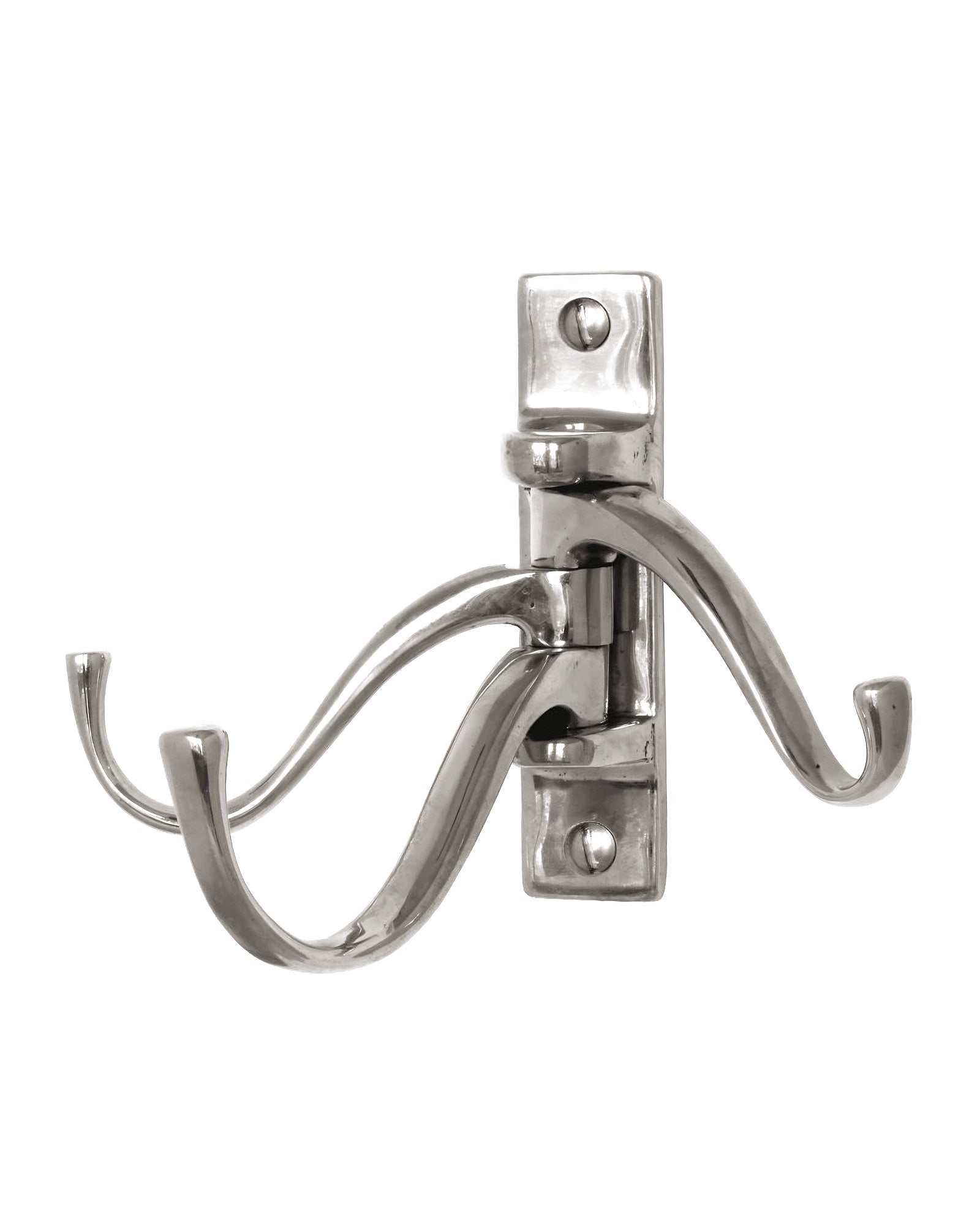 3-Arm Rotatable Nickel Coat Hanger - Space-Saving Closet Organizer for Jackets, Coats & Dresses