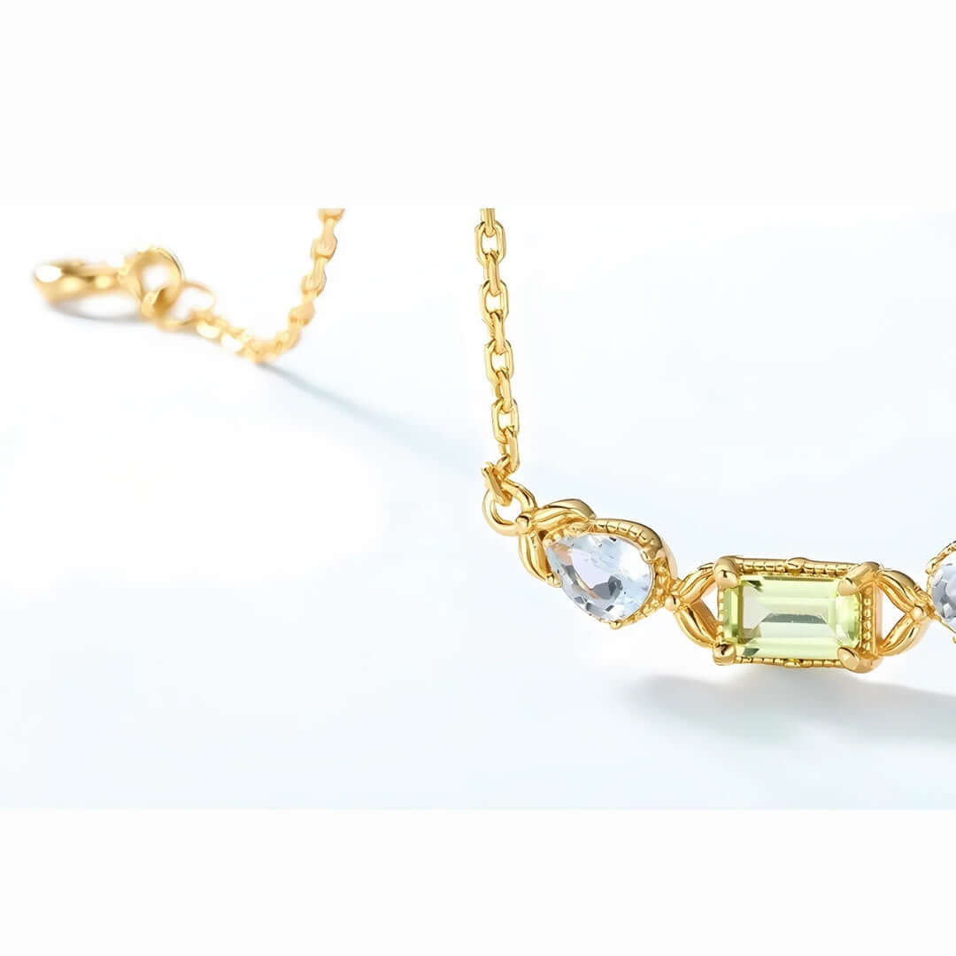 Elegant Peridot August Birthstone Necklace | NL062 | Perfect Gift for August Birthdays & Special Occasions