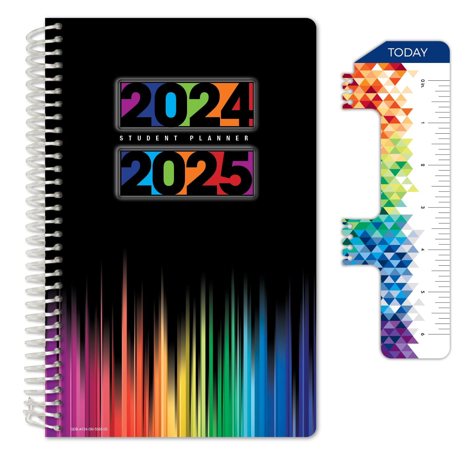 2024-2025 Academic Year Planner for Middle & High School Students - Dated Weekly/Monthly Organizer with Ruler, Bookmark & Stickers (5.5