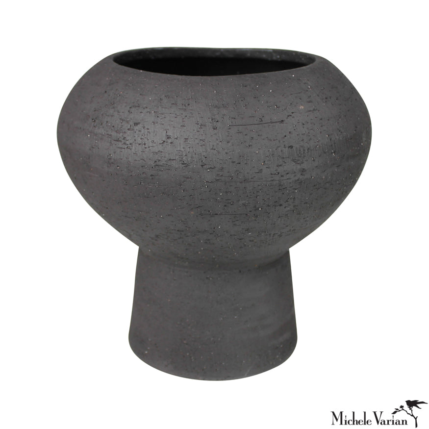 Elegant Black Ceramic Tall Vase for Home Decor - Modern Floor Vase for Living Room, Bedroom, or Office Centerpiece