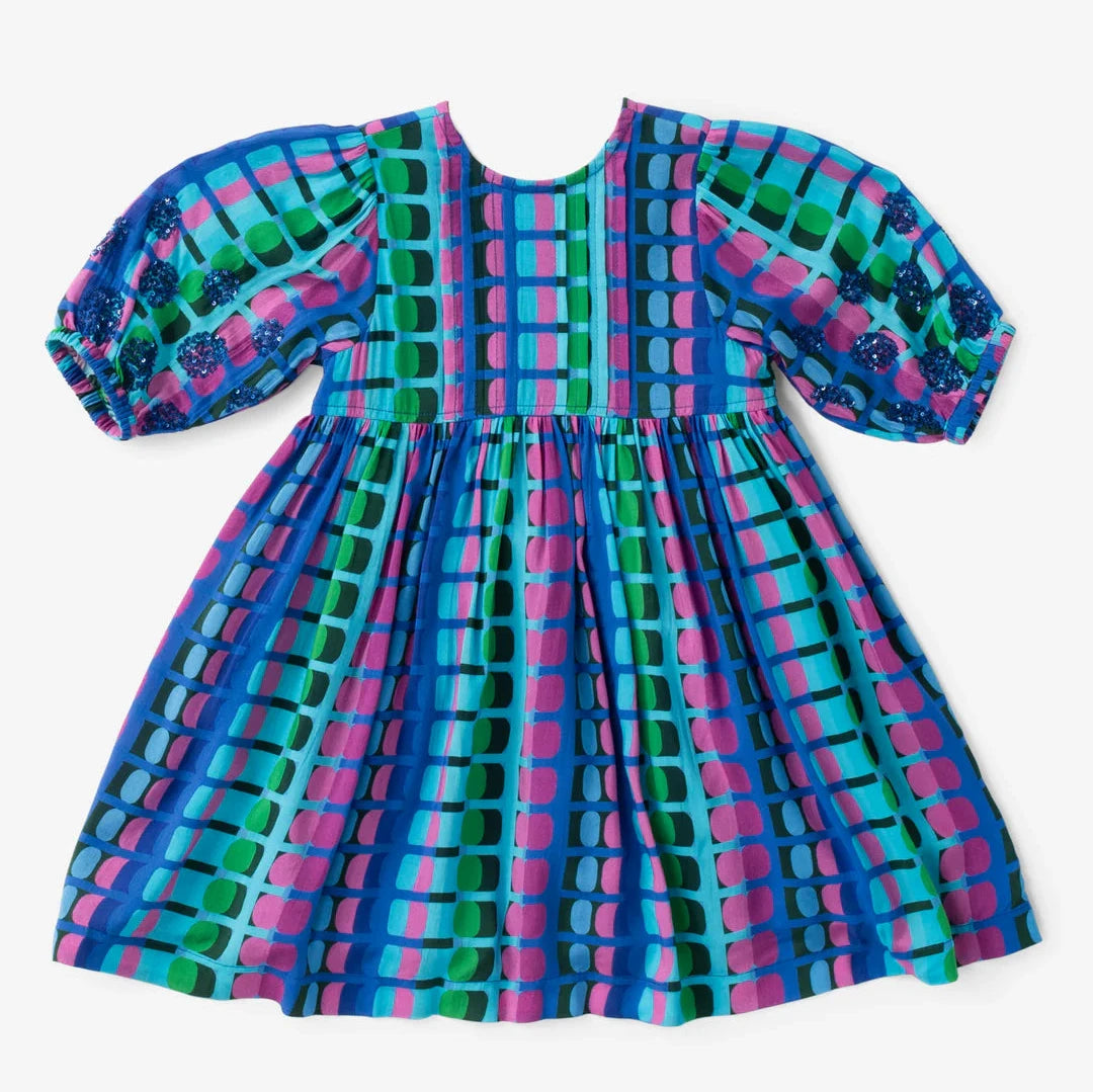 Briton Court Women's Eva Dress in Jade Geo Print - Flowy Boho Maxi Dress for Beach, Vacation & Summer Outfits