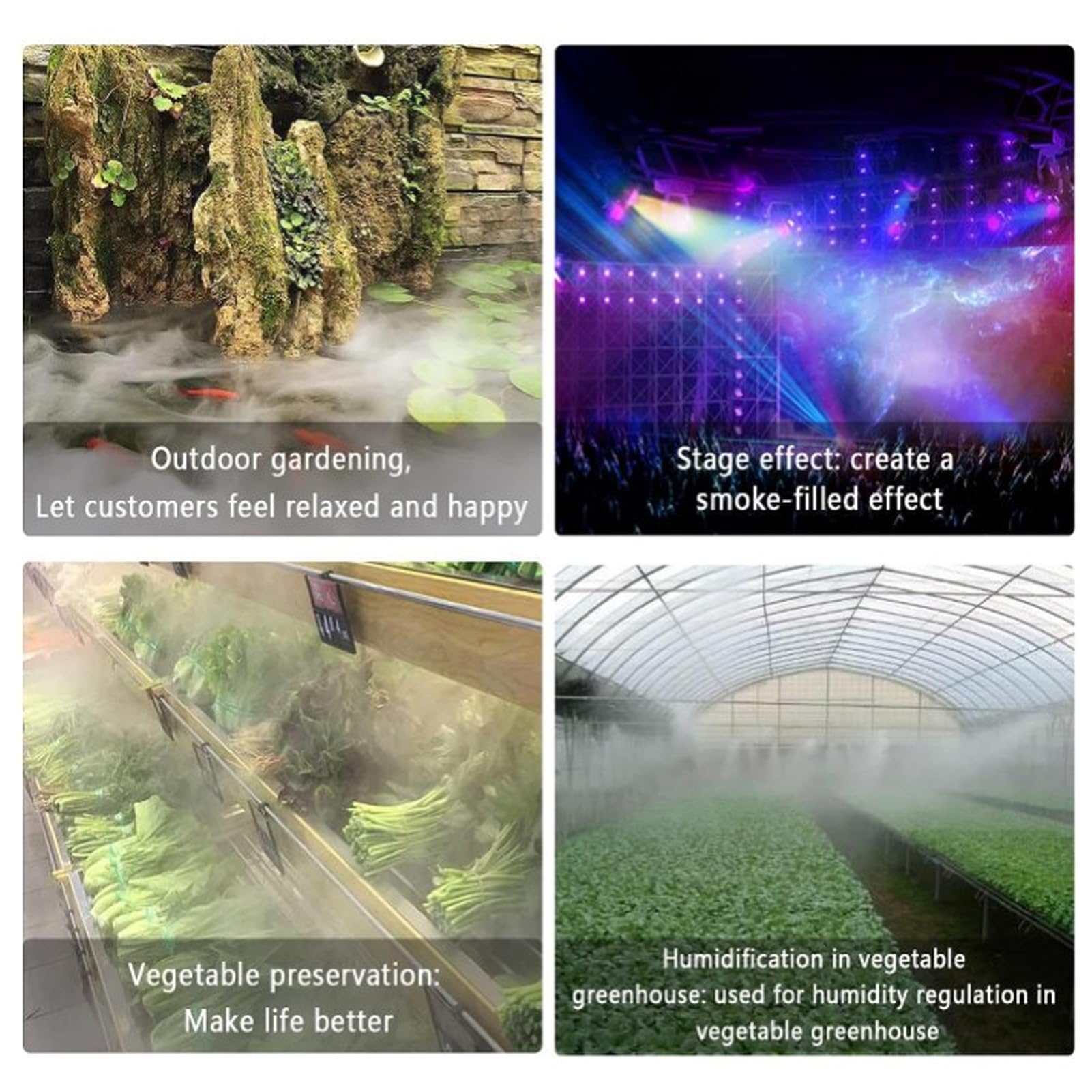 120W Ultrasonic Fog Maker with Auto Shutoff - IP67 Waterproof Pond Fogger for Greenhouse, Rockery, Lawn & Halloween Decorations | 3-Pack Mist Makers with US Plug for Indoor/Outdoor Use