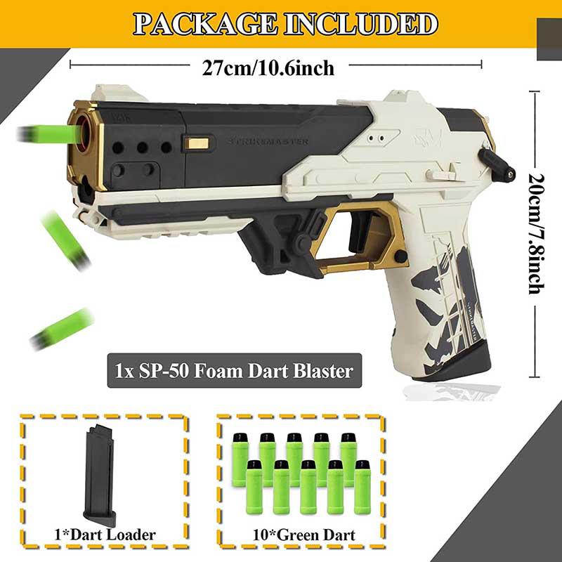 Assault SP50 Cyberpunk Darts Blaster - High Performance Foam Dart Gun for Outdoor Games & Nerf Battles - Perfect for Backyard Fun, Team Competitions & Cosplay Events