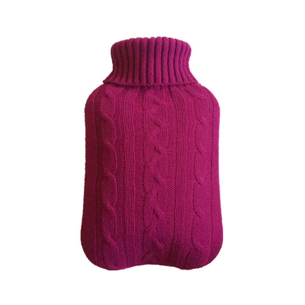 WALNUTA 2000ml Hot Water Bottle with Removable Knitted Cover - Cold-Proof, Explosion-Proof & Washable - Super Soft Winter Warmth for Bed, Sofa & Outdoor Use (Color: Blue)