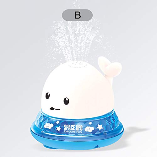 Glow in the Dark Electric Water Spray Ball - LED Light Up Bath Toy for Babies & Kids, Fun Shower and Pool Water Play Toy - Perfect for Bathtime, Sensory Play and Outdoor Summer Activities