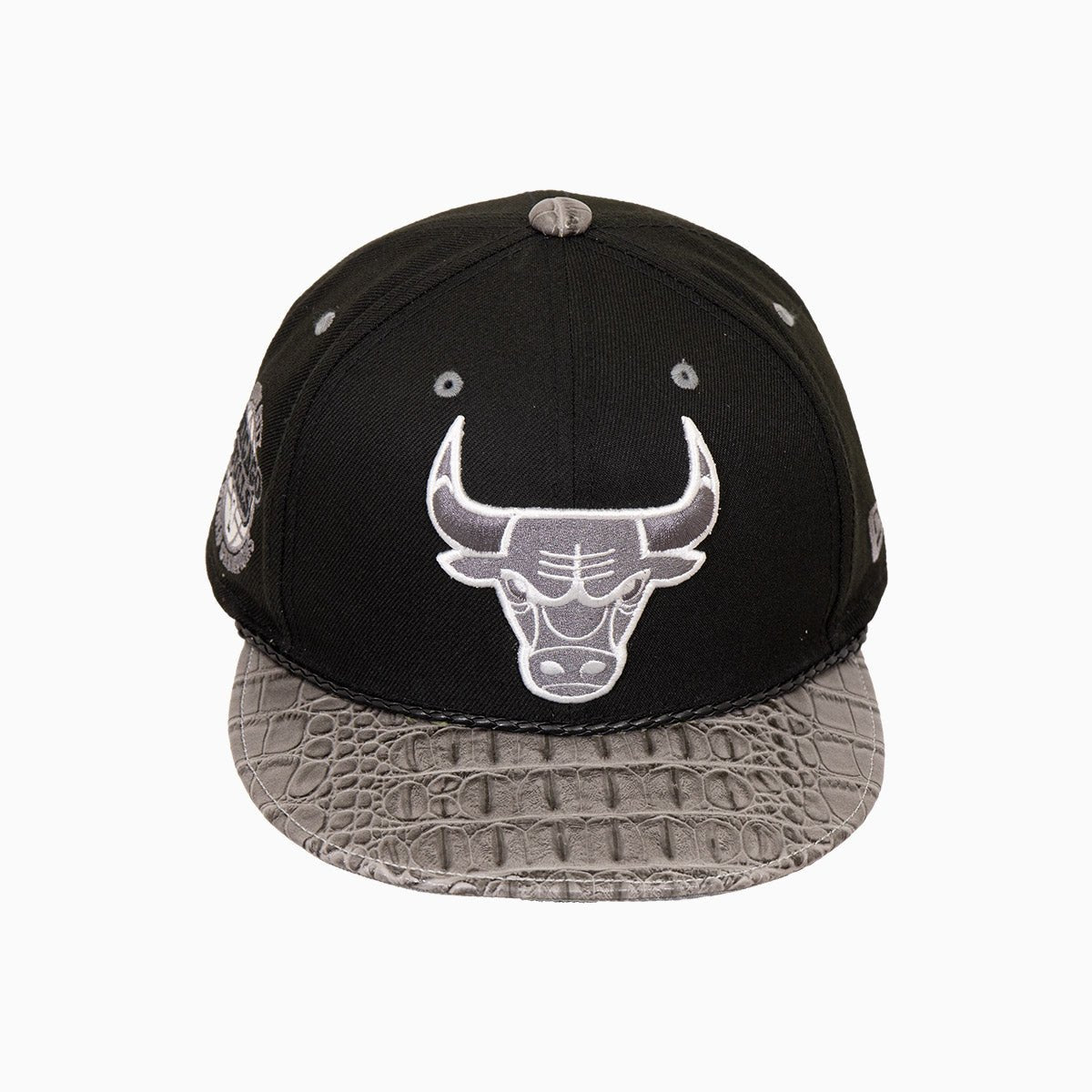 Breyer's Buck 50 Chicago Bulls NBA Snapback Hat with Genuine Leather Visor - Perfect for Basketball Games, Streetwear Fashion & Sports Fans
