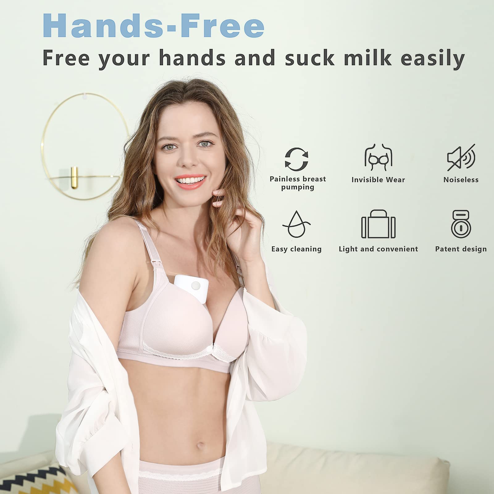 SINLEISI 24mm Hands Free Breast Pump Accessories (2 Pack) - Perfect for On-the-Go Moms, Work, Travel & Multi-Tasking