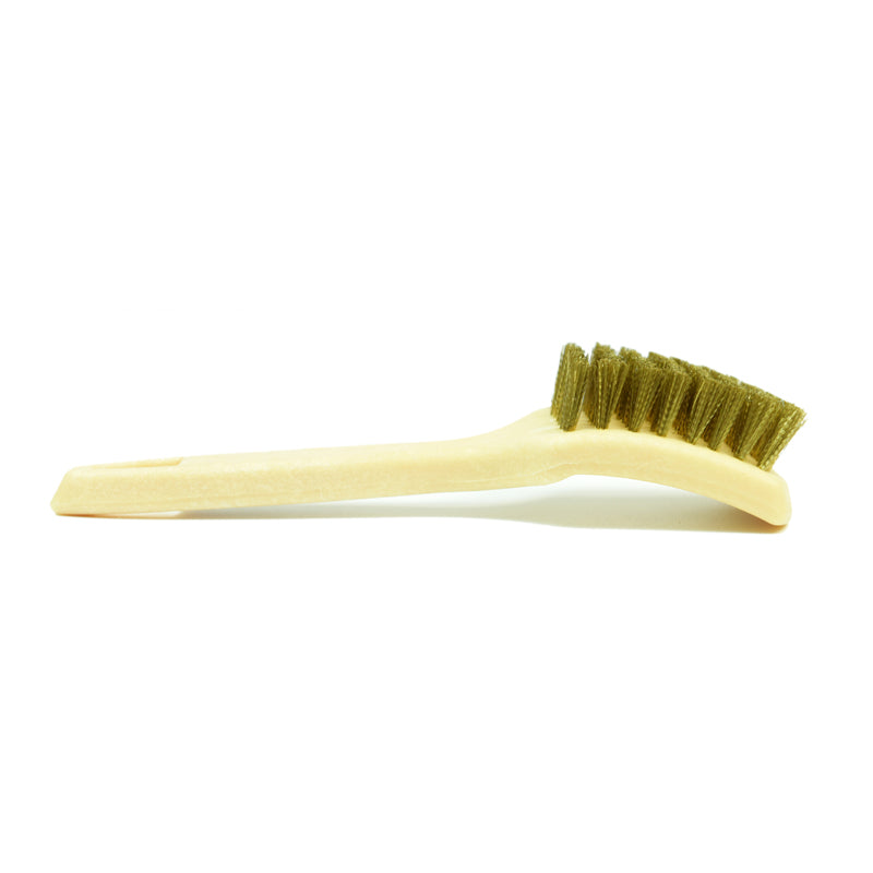 Heavy Duty Brass Bristle Tire Cleaning Brush (2-Pack) - Perfect for Car, Truck & Motorcycle Tire Detailing & Wheel Maintenance