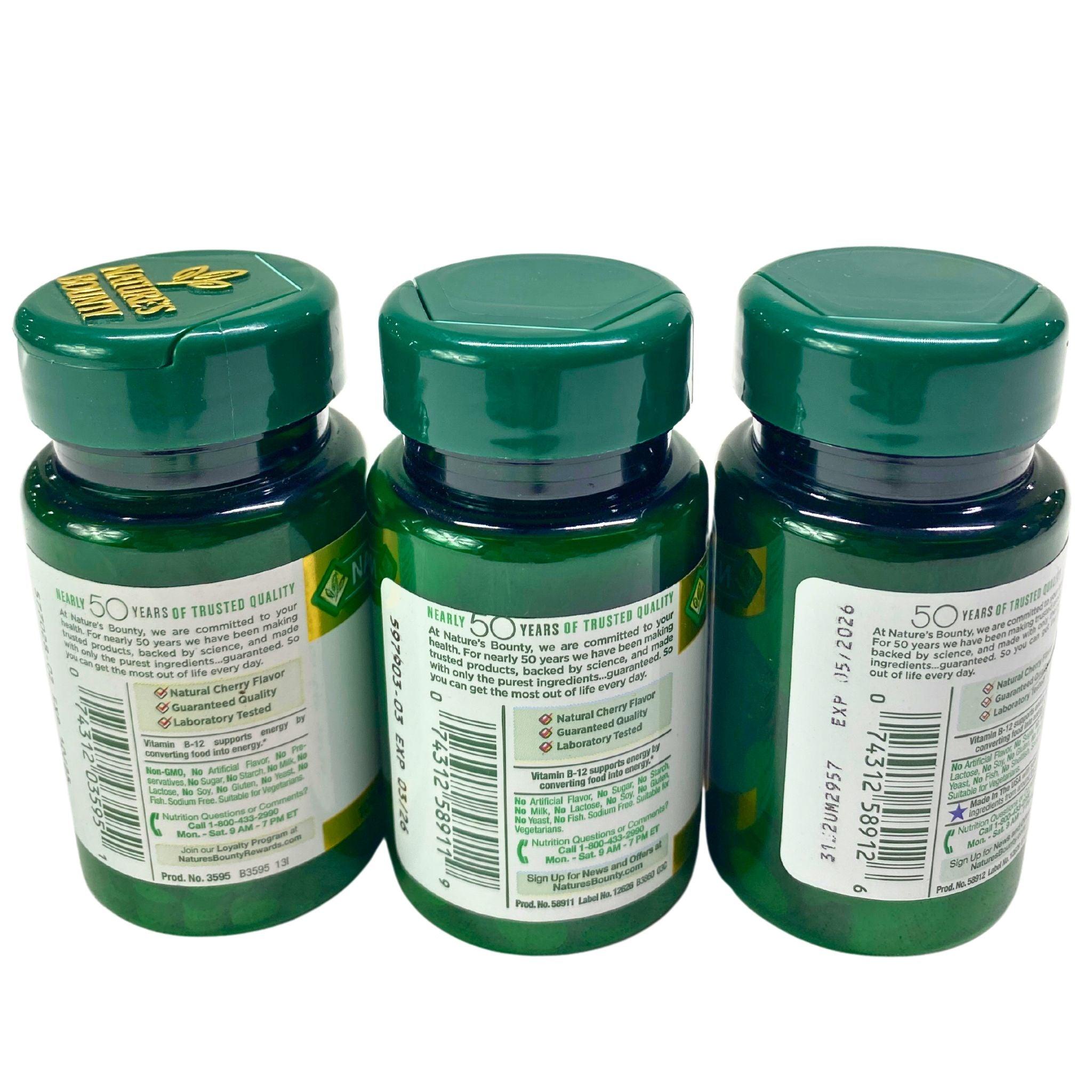 Nature's Bounty Vitamin B12 2500mcg, 500mcg & 5000mcg - Fast Dissolve Tablets for Energy & Metabolism Support - 50 Count - Perfect for Daily Wellness & Active Lifestyle