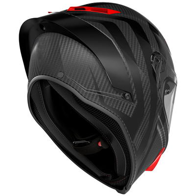 AGV Pista GP RR ECE 22.06 Motorcycle Helmet - Intrepido Carbon Fiber with Black & Red Design - High-Performance Racing Helmet for Track & Street Riding